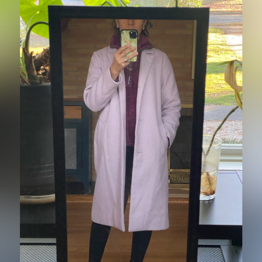 Small Abercrombie & Fitch Wool blend tailored coat in Lavender